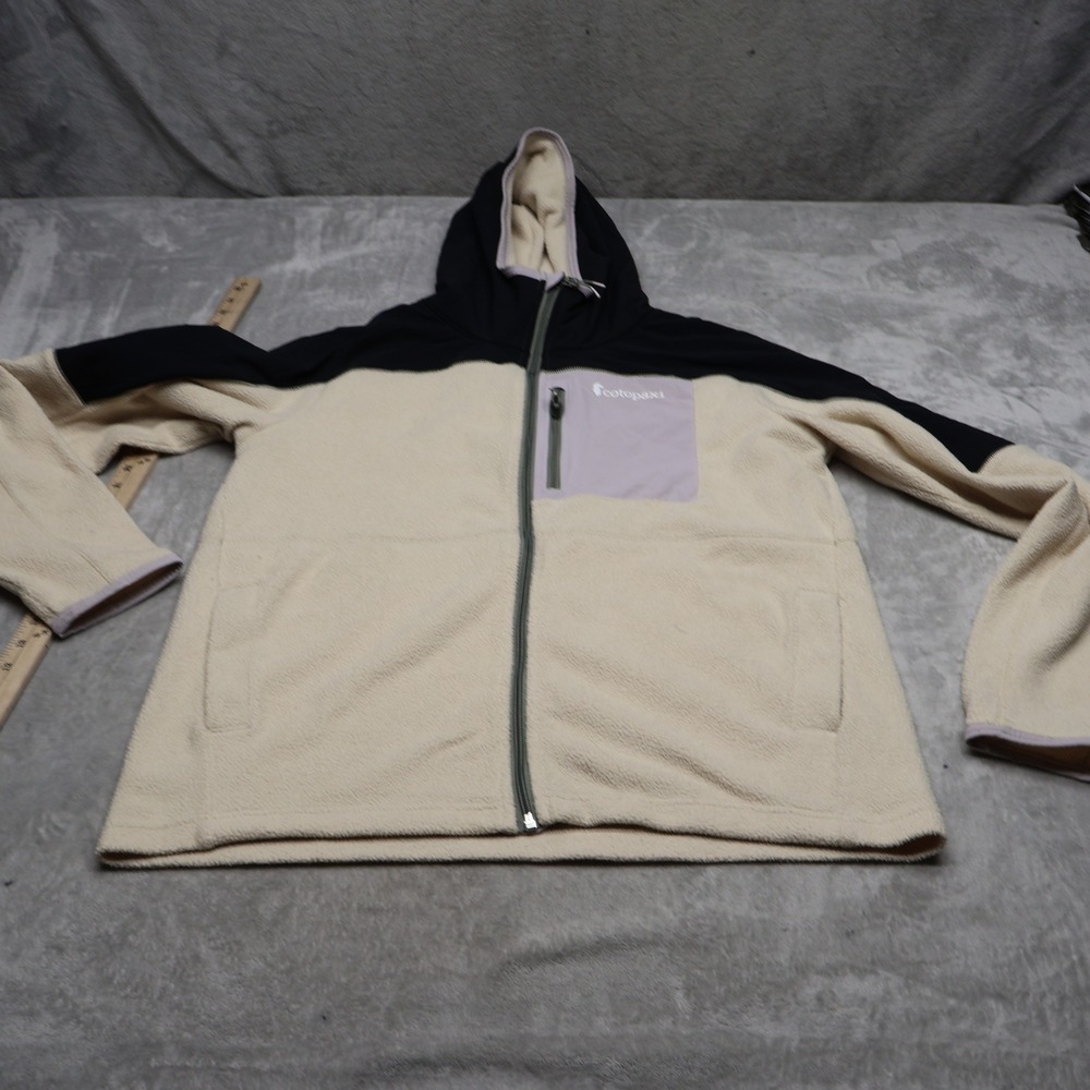 Cotopaxi Jacket Mens XL Cream Abrazo Full Zip Hooded Fleece Full Zip Performance